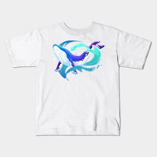 Multicolor Whale Kids T-Shirt